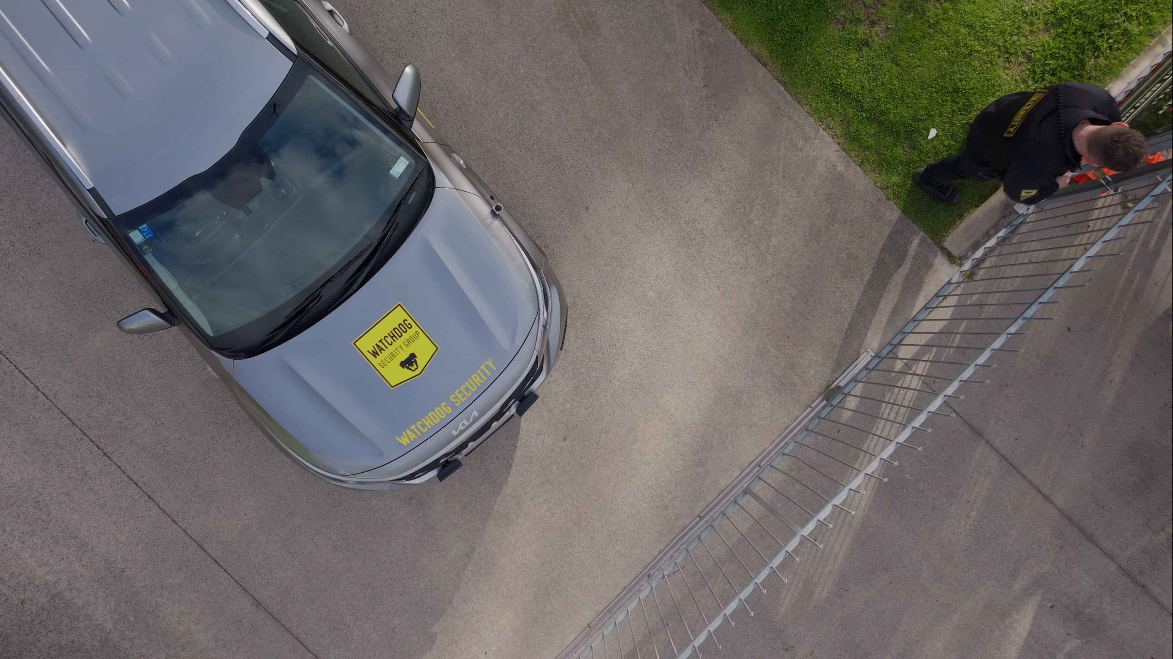 Watchdog marked patrol vehicle — the on-site beddown and patrol presence that pairs with overnight VirtualWatch monitoring.